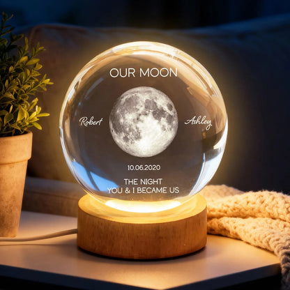 Moon Phase Crystal Ball Night Light