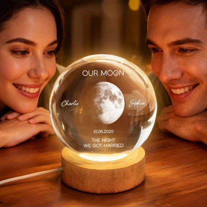 Moon Phase Crystal Ball Night Light