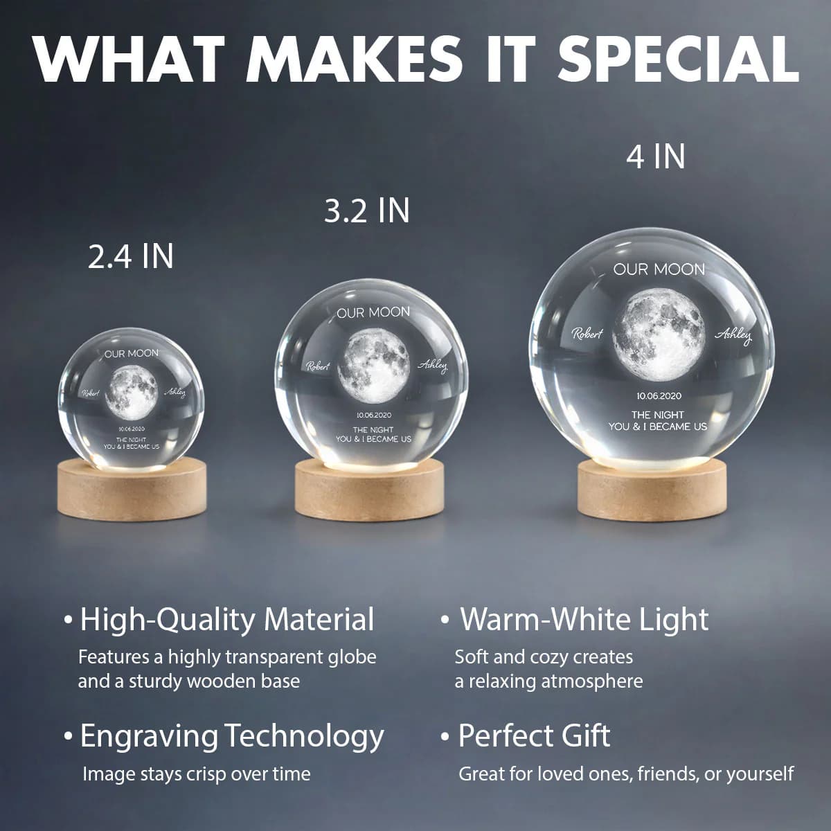 Moon Phase Crystal Ball Night Light