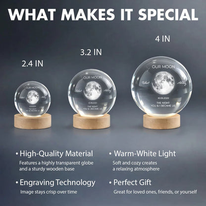Moon Phase Crystal Ball Night Light