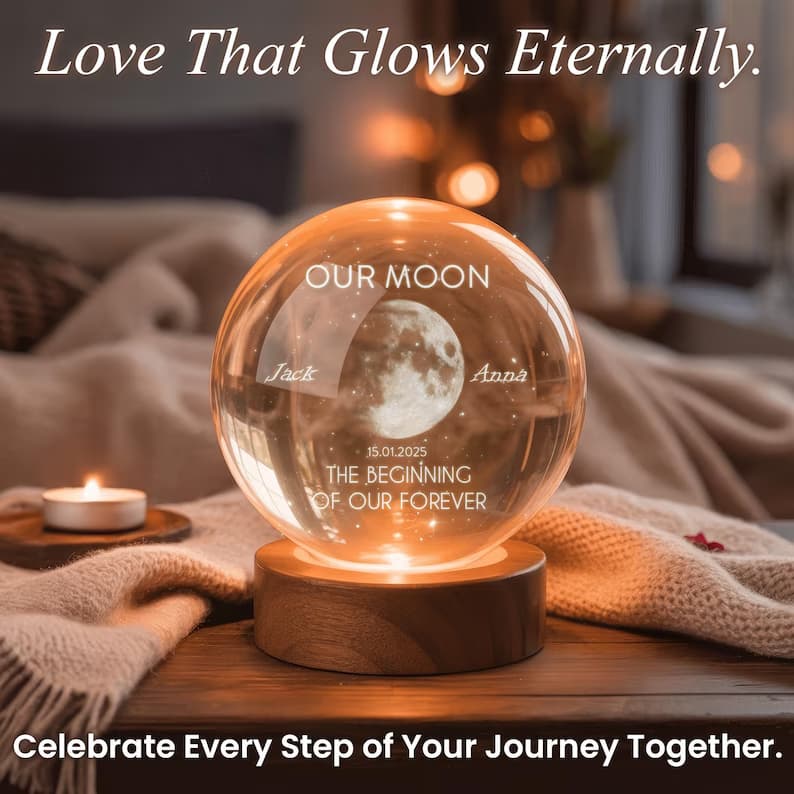 Moon Phase Crystal Ball Night Light