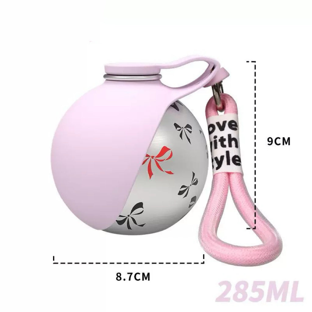 2-in-1 Stainless Steel Pet Travel Water Bottle