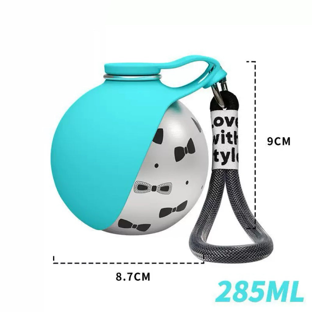 2-in-1 Stainless Steel Pet Travel Water Bottle
